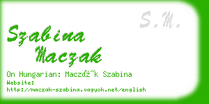 szabina maczak business card